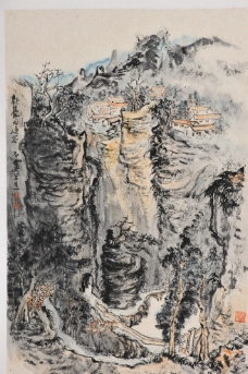 中国画山水画作品图片