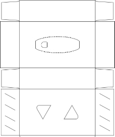 纸抽盒展开图设计