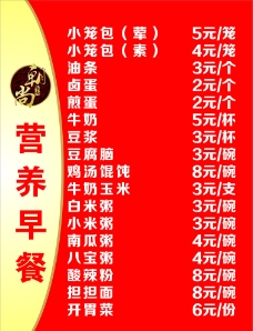 营养早餐水牌图片