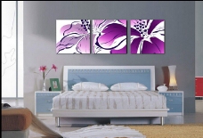 紫色无框画