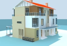 海边别墅海边华丽独栋多层别墅3D模型