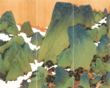 中华文化中国画青山绿水工笔重图片
