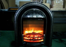 木柴铸铁电壁炉图片