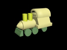 3D车模玩具火车头3d模型素材