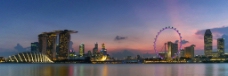 新加坡 摩天轮夜景图片