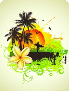 夏威夷风情海报图片