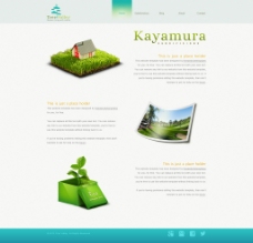 绿色能源网页PSD模板图片
