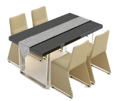 餐桌组合3d餐桌椅组合模型