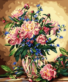 花瓶 数字油画图片
