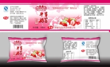 150ml袋装草莓牛奶设计