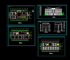 综合设计现代化高档四层综合办公楼CAD设计图