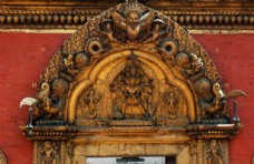 尼泊尔宗教建筑雕像