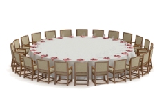 餐桌组合圆形餐桌椅组合
