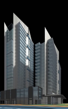 现代高层建筑设计3D模型