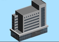现代办公现代风格公共建筑办公楼3D模型