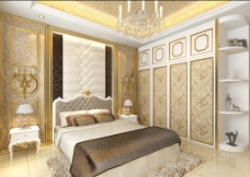 主卧法式欧式房间卧室效果图图片