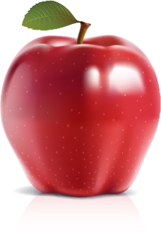 AI格式红苹果矢量