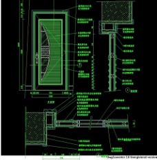 单扇门CAD施工图