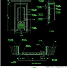 单扇门设计CAD图纸