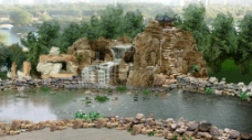 喷泉设计假山瀑布景观设计图片