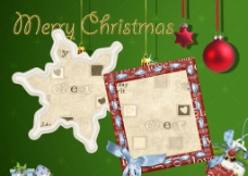 圣诞节贺卡PSD源文件双人相框图片
