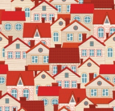 红色屋顶房屋建筑图片