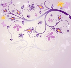 时尚紫色花纹图片