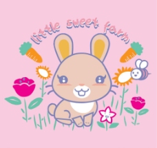 爱上可爱卡通兔兔儿童绘