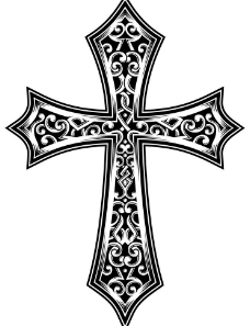 十字花十字架T恤图案纹身设