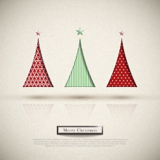 复古三角圣诞树背景