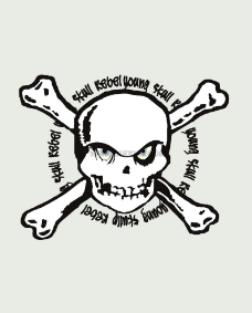 简化图标骷髅黑色简化标志图片