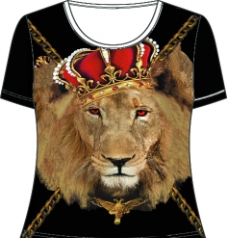 狮子衣服 数码印图片