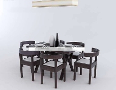 餐桌组合橡木制餐桌椅组合