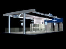 3D加油站加油站模型