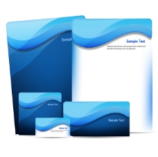 商务科技蓝色卡片背景