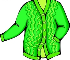 绿色调对襟外衣设计