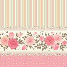 粉色玫瑰花背景矢量素材