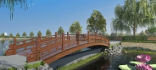 景观木桥的表现图片