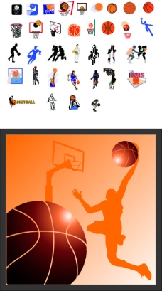 篮球运动运动篮球矢量