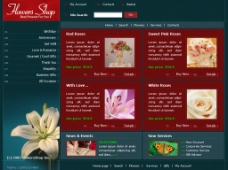 花朵网站设计模板图片