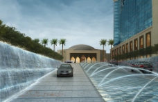 商业区喷泉景观设计图片