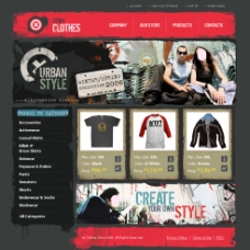 服装设计酷站网页模板图片
