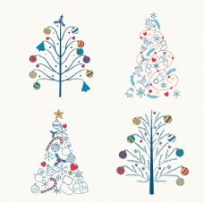 四棵可爱的圣诞树