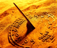 沙地金融钟表