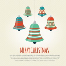 卡通圣诞铃铛装饰背景矢量素材