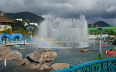 彩虹喷泉图片