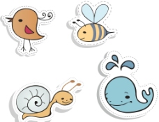 小鸟 海豚 蜗牛图片