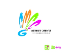 4G羽毛球标志设计图片