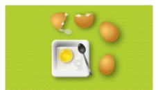 餐盘鸡蛋 蛋壳 调羹 组合图图片
