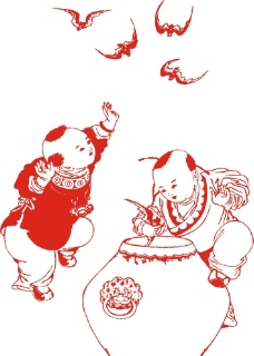 传统喜庆中国喜庆传统福娃图片